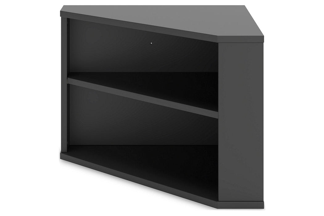 Otaska Black Home Office Corner Bookcase - H206-22H - Vega Furniture