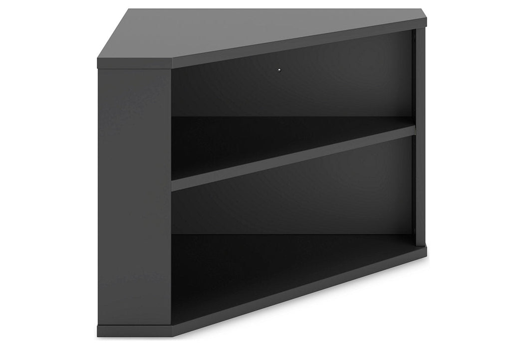Otaska Black Home Office Corner Bookcase - H206-22H - Vega Furniture
