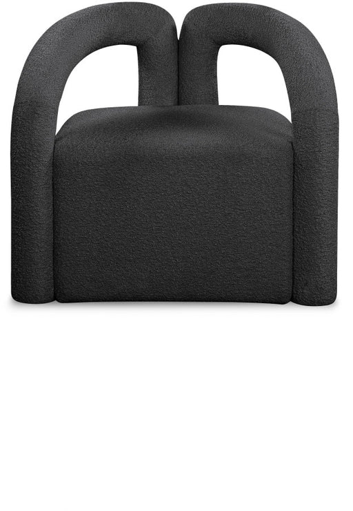 Otto Black Boucle Fabric Accent Chair - 569Black - Vega Furniture