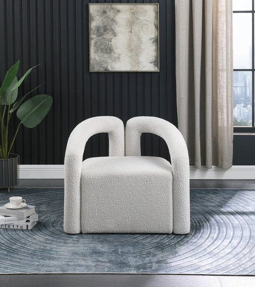 Otto Cream Boucle Fabric Accent Chair - 569Cream - Vega Furniture