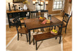 Owingsville Black/Brown Dining Bench - D580-00 - Vega Furniture