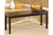 Owingsville Black/Brown Dining Bench - D580-00 - Vega Furniture