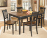 Owingsville Black/Brown Rectangular Dining Set - SET | D580-25 | D580-02(2) - Vega Furniture