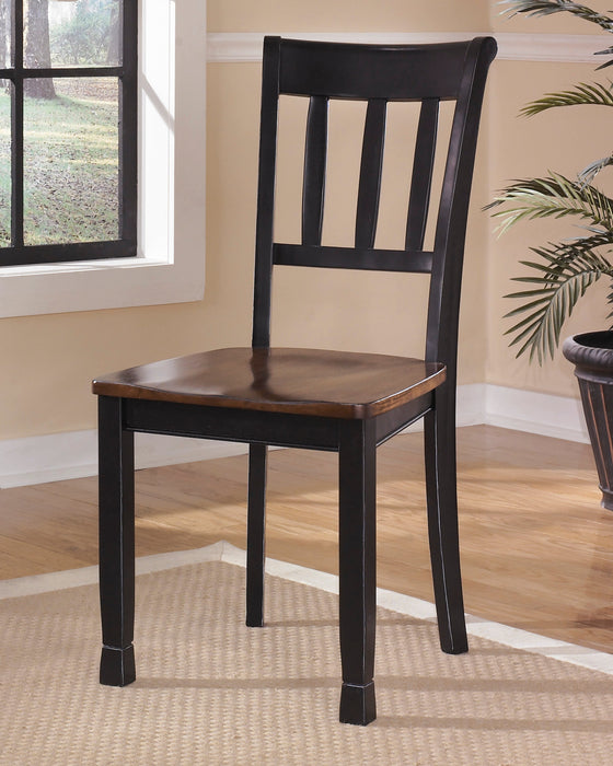 Owingsville Black/Brown Rectangular Dining Set - SET | D580-25 | D580-02(2) - Vega Furniture