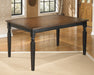 Owingsville Black/Brown Rectangular Dining Set - SET | D580-25 | D580-02(2) - Vega Furniture