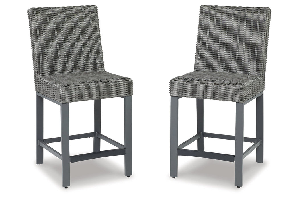 Palazzo Gray Outdoor Barstool, Set of 2 - P520-130 - Vega Furniture