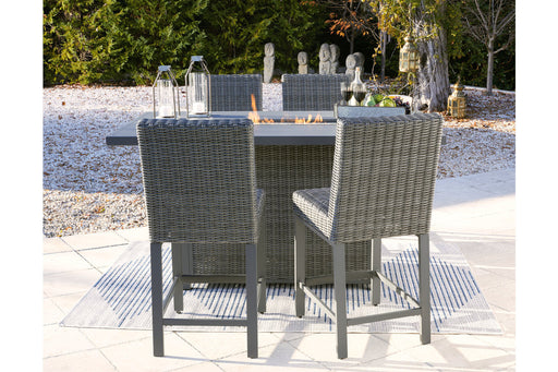 Palazzo Gray Outdoor Counter Height Dining Table with 4 Barstools - SET | P520-130(2) | P520-665 - Vega Furniture