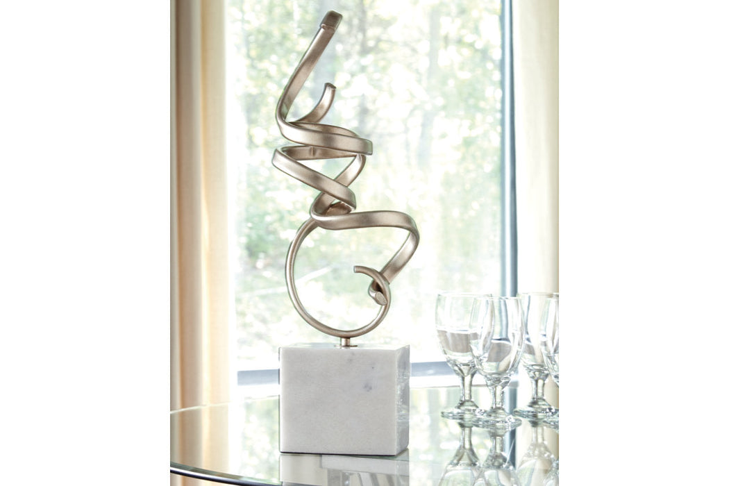 Pallaton Champagne/White Sculpture - A2000125 - Vega Furniture