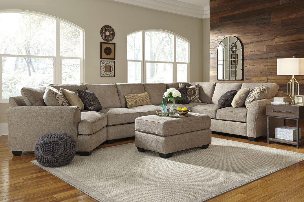 Pantomine Driftwood 4-Piece Large LAF Cuddler Sectional - SET | 3912276 | 3912299 | 3912277 | 3912256 - Vega Furniture