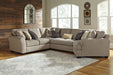 Pantomine Driftwood 4-Piece RAF Cuddler Sectional - SET | 3912275 | 3912234 | 3912277 | 3912255 | 3912208 - Vega Furniture