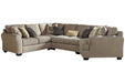 Pantomine Driftwood 4-Piece RAF Cuddler Sectional - SET | 3912275 | 3912234 | 3912277 | 3912255 | 3912208 - Vega Furniture