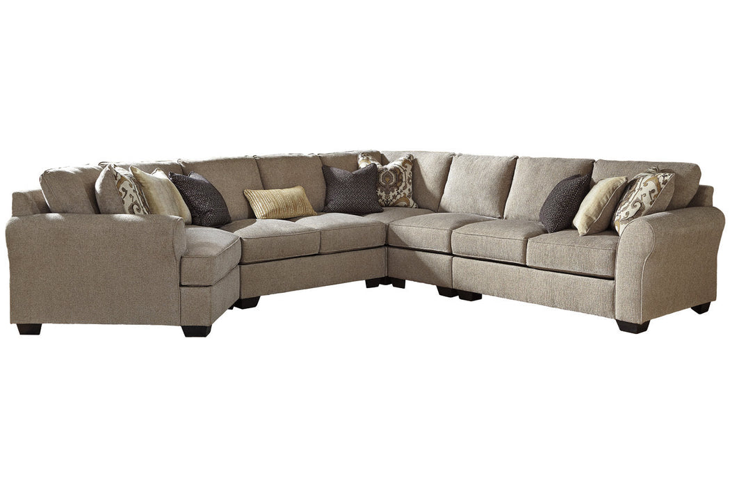 Pantomine Driftwood 5-Piece LAF Cuddler Sectional - SET | 3912276 | 3912234 | 3912277 | 3912256 | 3912246 - Vega Furniture