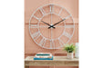 Paquita Antique White Wall Clock - A8010238 - Vega Furniture