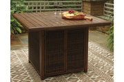 Paradise Trail Medium Brown Bar Table with Fire Pit - P750-665 - Vega Furniture