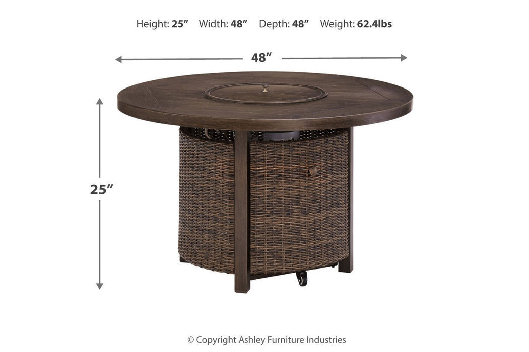 Paradise Trail Medium Brown Fire Pit Table - P750-776 - Vega Furniture