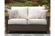 Paradise Trail Medium Brown Loveseat with Cushion - P750-835 - Vega Furniture