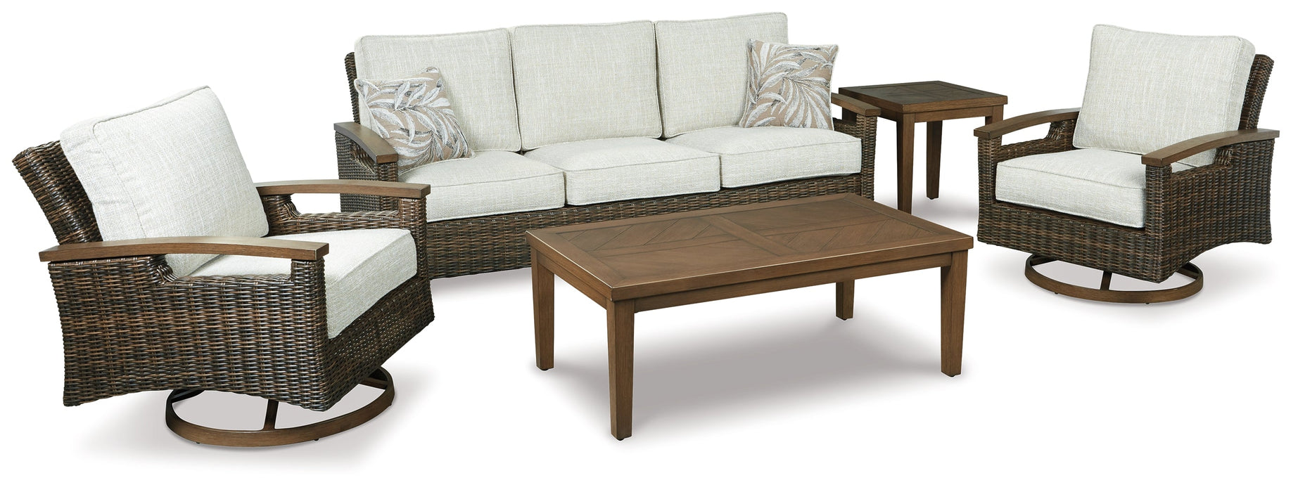 Paradise Trail Medium Brown Sofa with Cushion - P750-838 - Vega Furniture