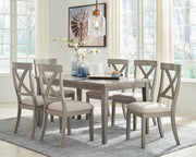 Parellen Beige/Gray Rectangular Dining Set - SET | D291-25 | D291-01(2) - Vega Furniture