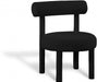 Parlor Black Boucle Fabric Accent Chair - 574Black - Vega Furniture