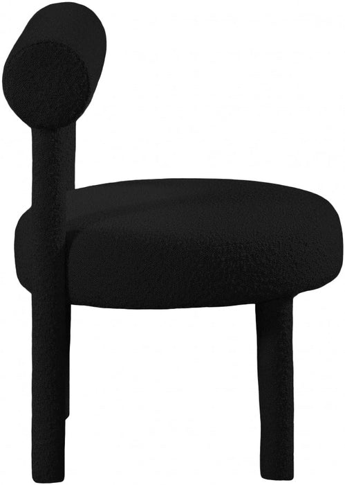 Parlor Black Boucle Fabric Accent Chair - 574Black - Vega Furniture