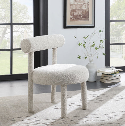 Parlor Cream Boucle Fabric Accent Chair - 574Cream - Vega Furniture