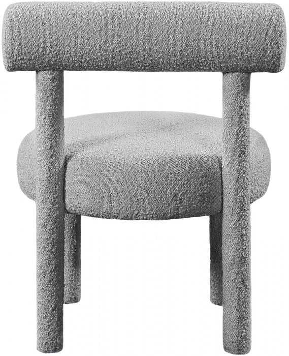 Parlor Grey Boucle Fabric Accent Chair - 574Grey - Vega Furniture