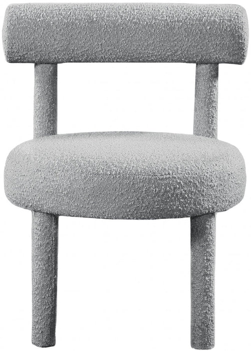 Parlor Grey Boucle Fabric Accent Chair - 574Grey - Vega Furniture