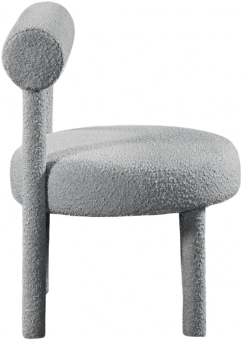 Parlor Grey Boucle Fabric Accent Chair - 574Grey - Vega Furniture