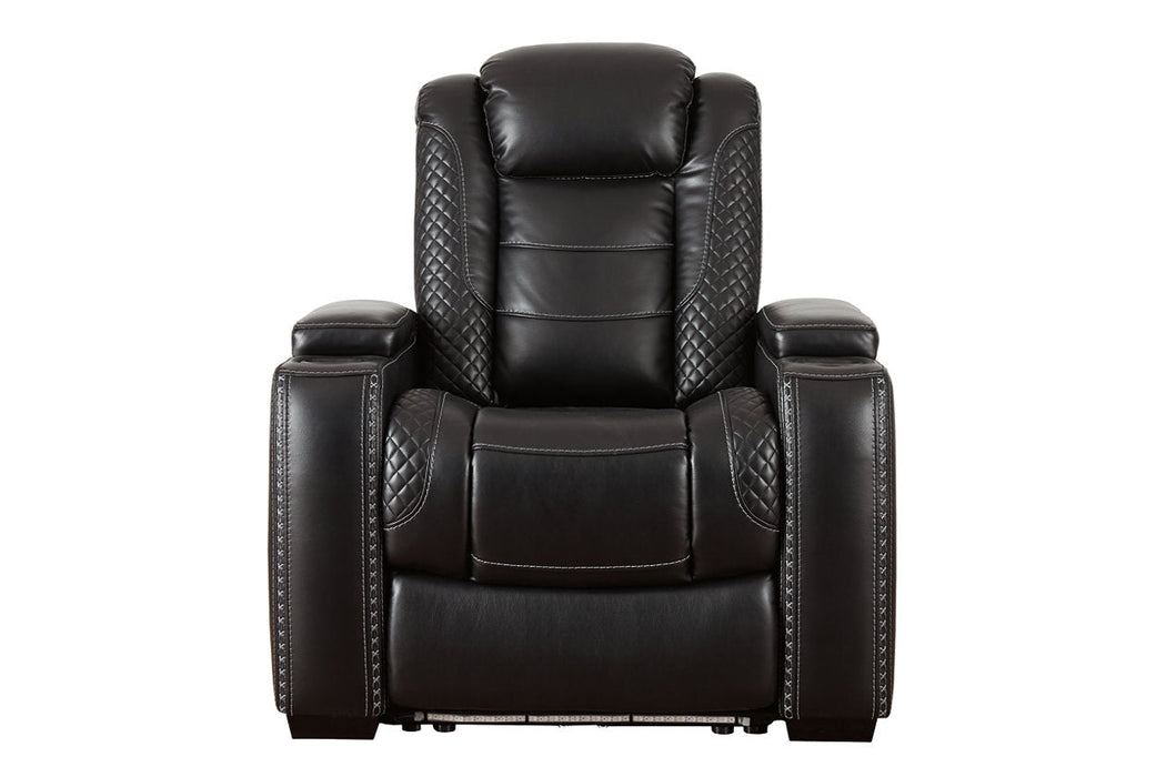 Party Time Midnight Power Recliner - 3700313 - Vega Furniture