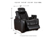 Party Time Midnight Power Recliner - 3700313 - Vega Furniture