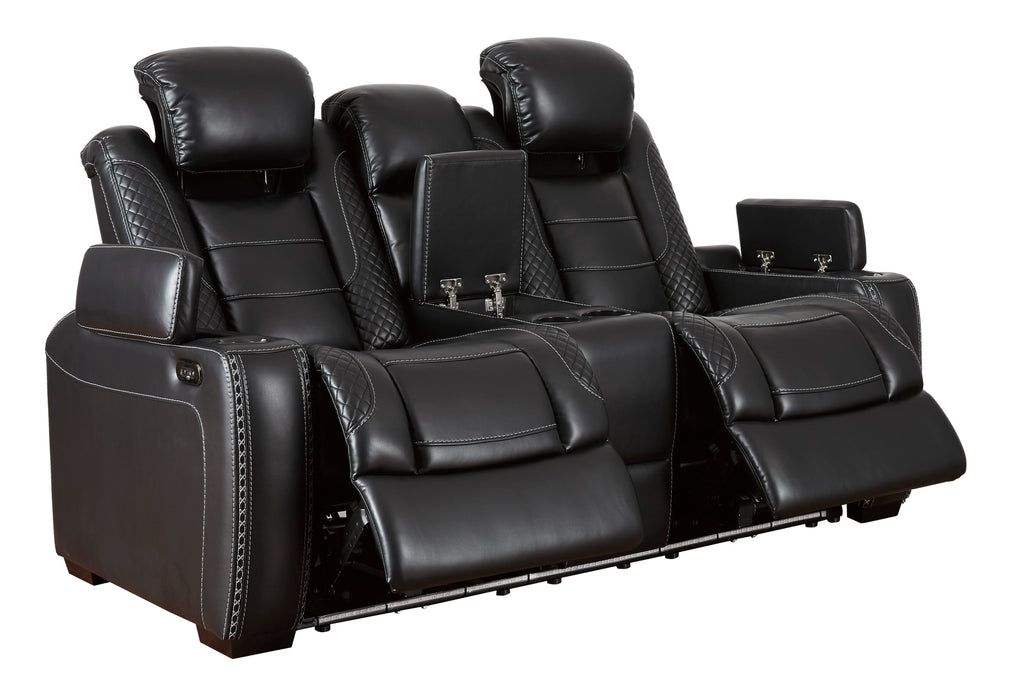 Party Time Midnight Power Reclining Living Room Set - SET | 3700315 | 3700318 | 3700313 - Vega Furniture