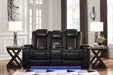 Party Time Midnight Power Reclining Loveseat with Console - 3700318 - Vega Furniture