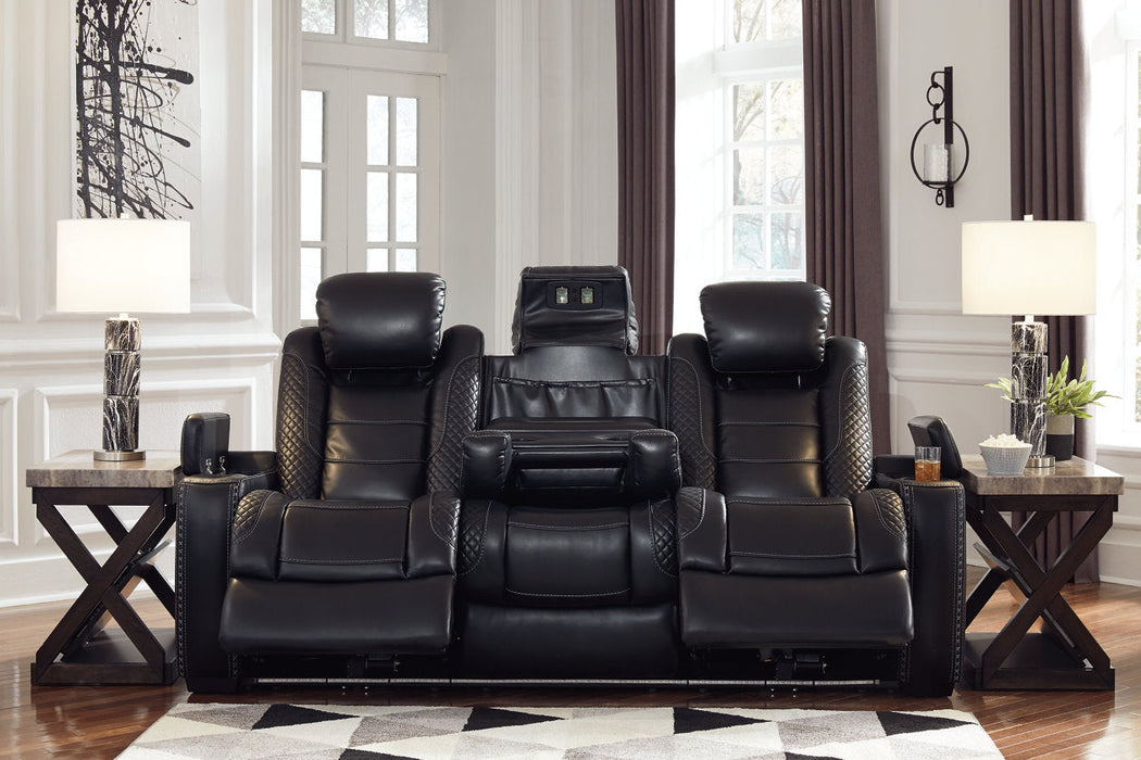 Party Time Midnight Power Reclining Sofa - 3700315 - Vega Furniture