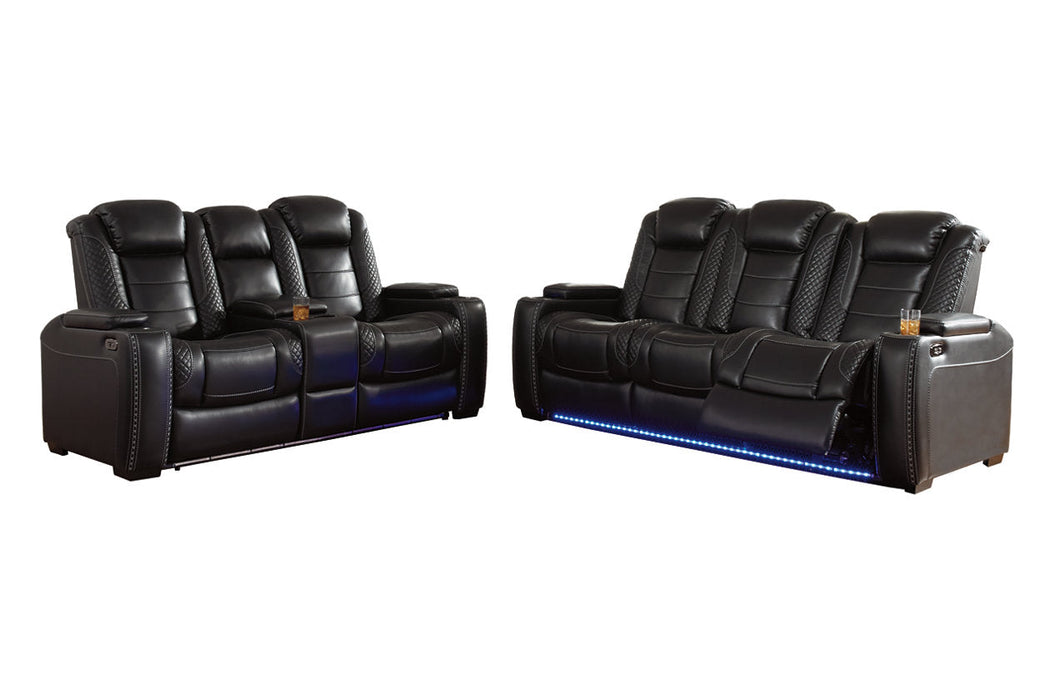 Party Time Midnight Power Reclining Sofa - 3700315 - Vega Furniture