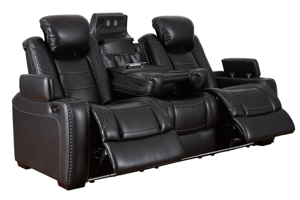 Party Time Midnight Power Reclining Sofa - 3700315 - Vega Furniture