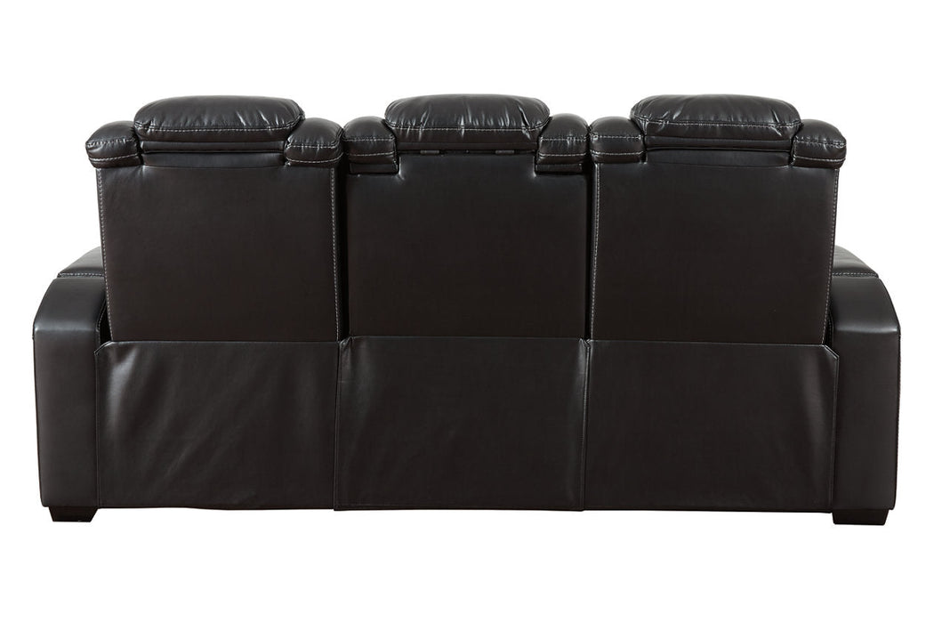 Party Time Midnight Power Reclining Sofa - 3700315 - Vega Furniture