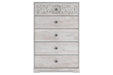 Paxberry Whitewash Chest of Drawers - EB1811-245 - Vega Furniture