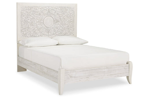 Paxberry Whitewash Full Panel Bed - SET | B181-84 | B181-87 - Vega Furniture