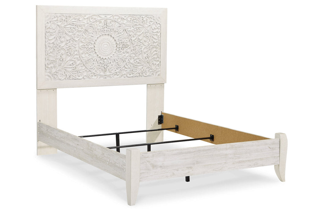 Paxberry Whitewash Full Panel Bed - SET | B181-84 | B181-87 - Vega Furniture