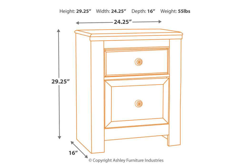 Paxberry Whitewash Nightstand - B181-92 - Vega Furniture