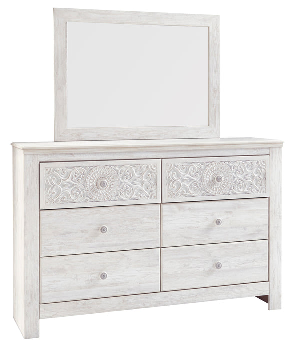 Paxberry Whitewash Panel Bedroom Set - SET | B181-54 | B181-57 | B181-31 | B181-36 - Vega Furniture