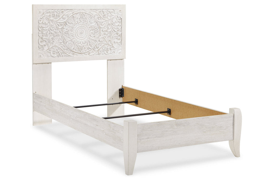 Paxberry Whitewash Twin Panel Bed - SET | B181-52 | B181-53 - Vega Furniture