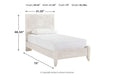 Paxberry Whitewash Twin Panel Bed - SET | B181-52 | B181-53 - Vega Furniture