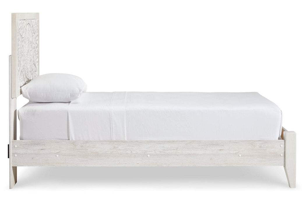 Paxberry Whitewash Twin Panel Bed - SET | B181-52 | B181-53 - Vega Furniture