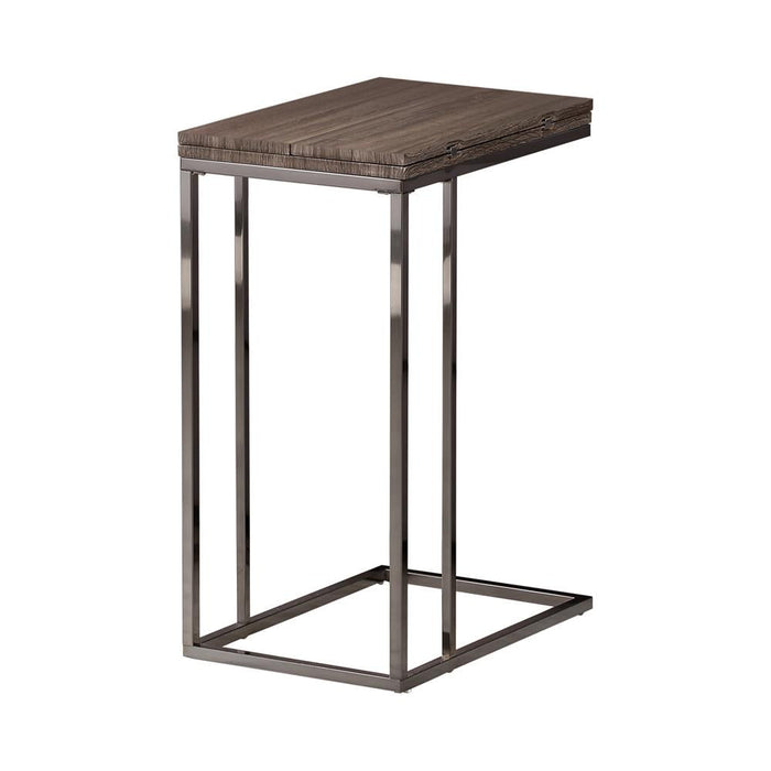 Pedro Weathered Gray/Black Expandable Top Accent Table - 902864 - Vega Furniture