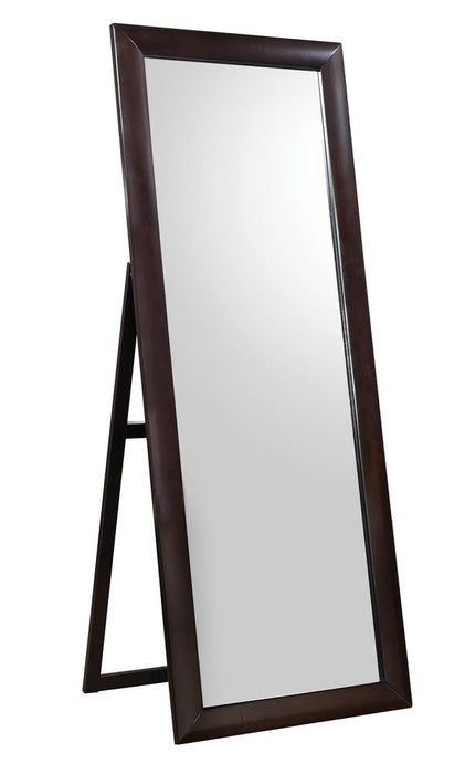 Phoenix Black Rectangular Standing Floor Mirror - 200417 - Vega Furniture
