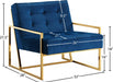 Pierre Blue Velvet Accent Chair - 523Navy - Vega Furniture