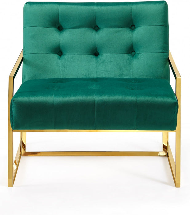 Pierre Green Velvet Accent Chair - 523Green - Vega Furniture