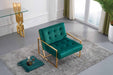 Pierre Green Velvet Accent Chair - 523Green - Vega Furniture