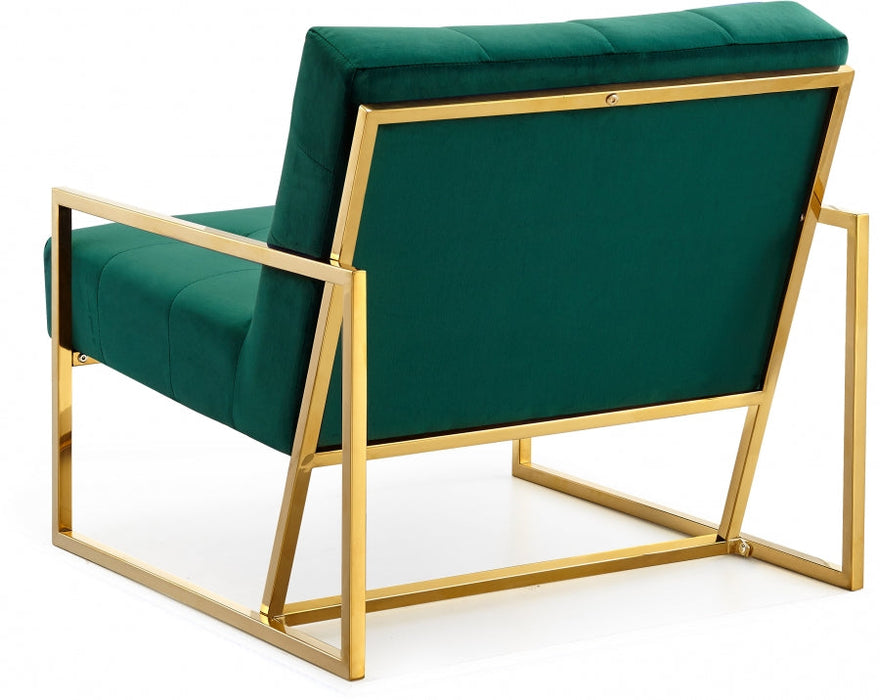 Pierre Green Velvet Accent Chair - 523Green - Vega Furniture